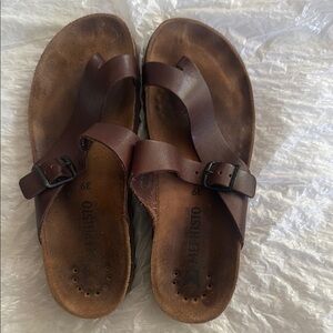 Mephisto Brown Sandals with Contoured Footbed